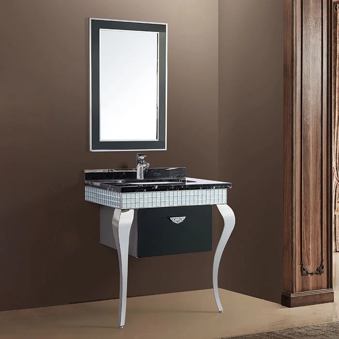 Stainless Steel Double Door Bathroom Cabinet